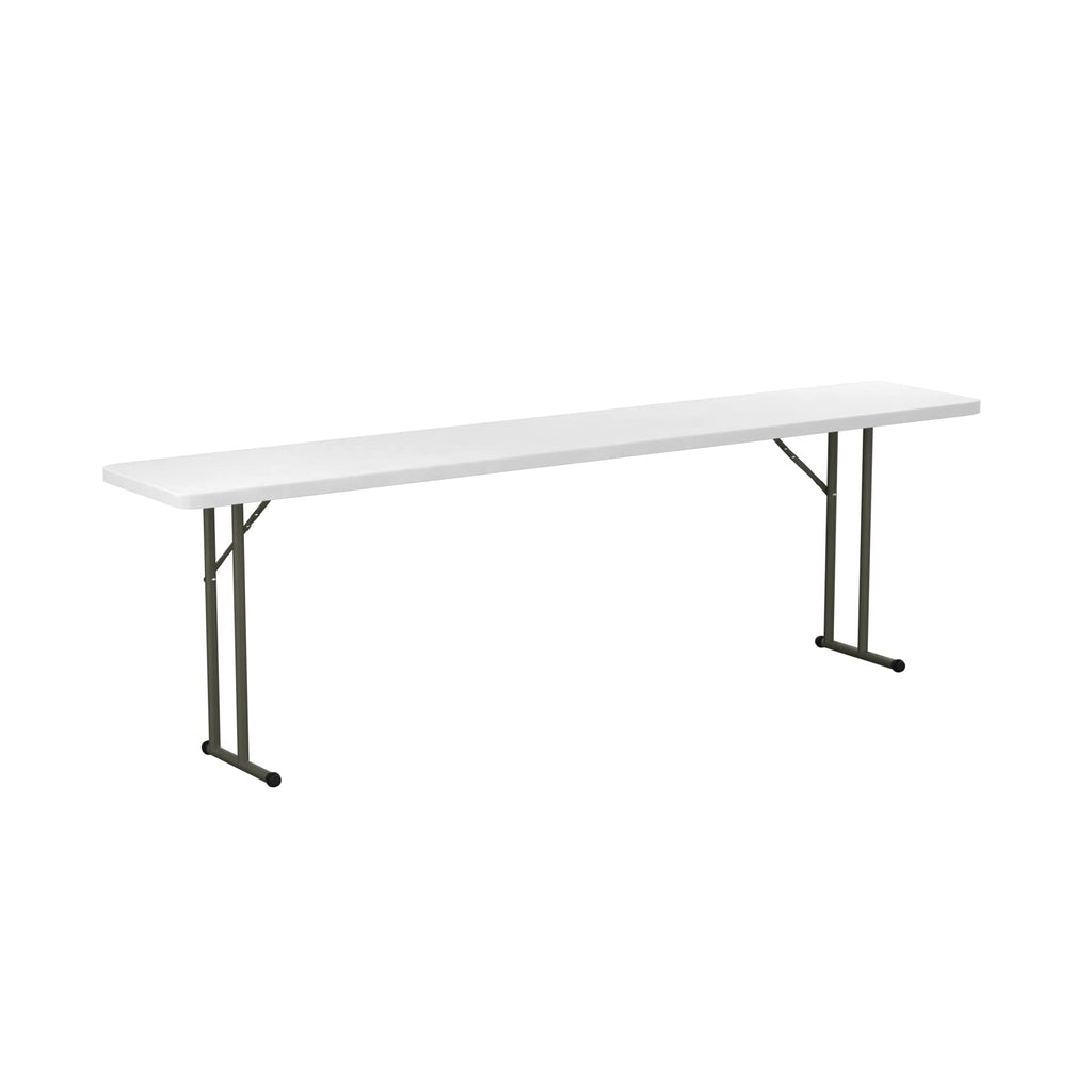 Granite White Heavy-Duty Blow Molded Plastic Folding Table T763