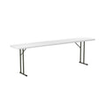 Granite White Heavy-Duty Blow Molded Plastic Folding Table T763