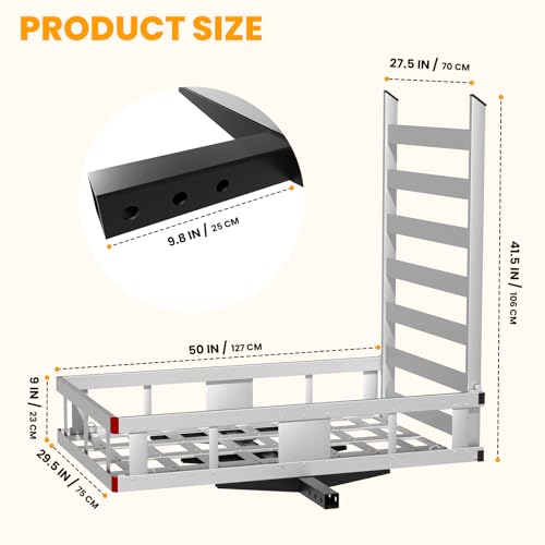 Folding Ramp Hitch Cargo Carrier V3682