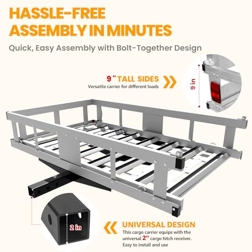 Folding Ramp Hitch Cargo Carrier V3682