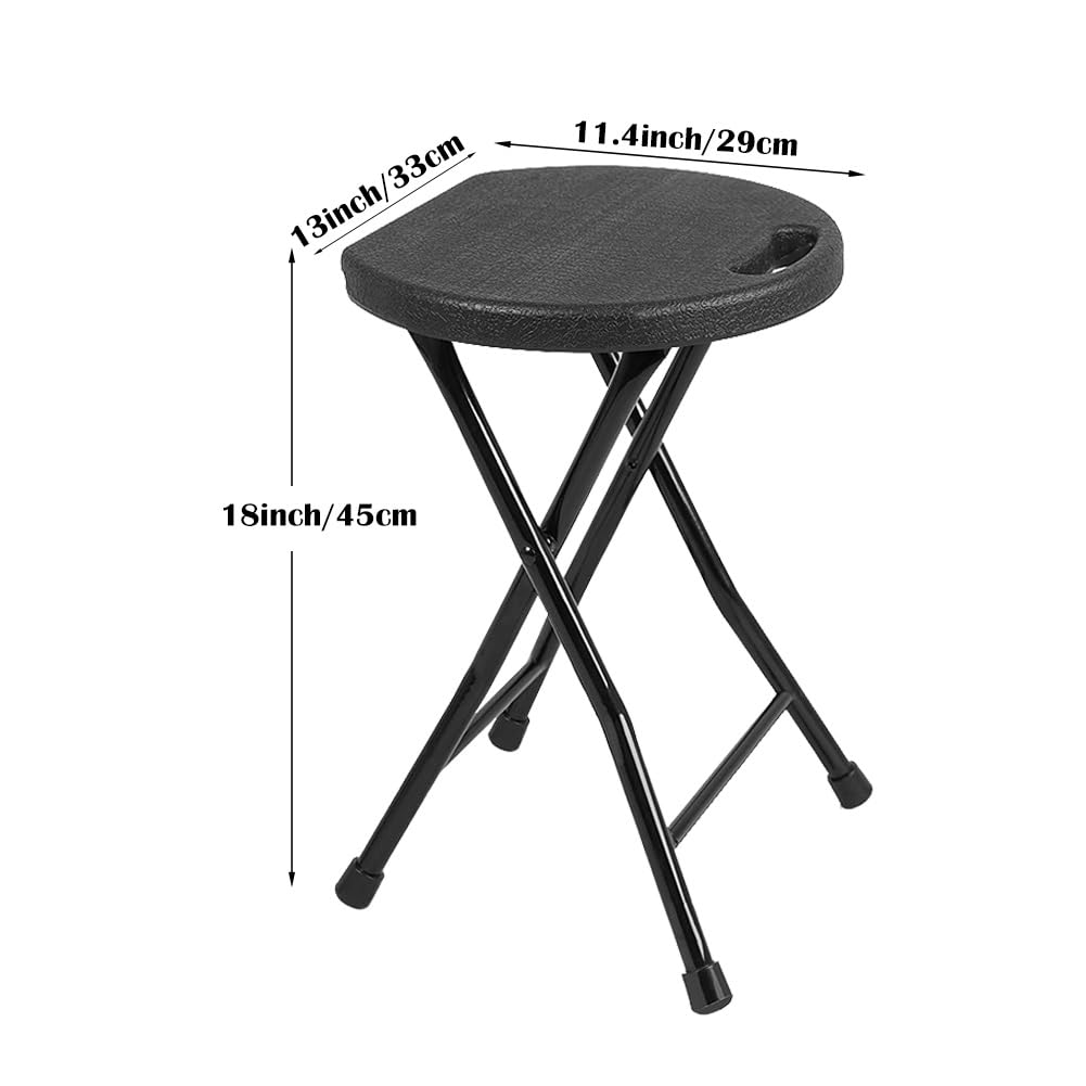 18 Inch Black Folding Plastic Metal Bar Stool F103