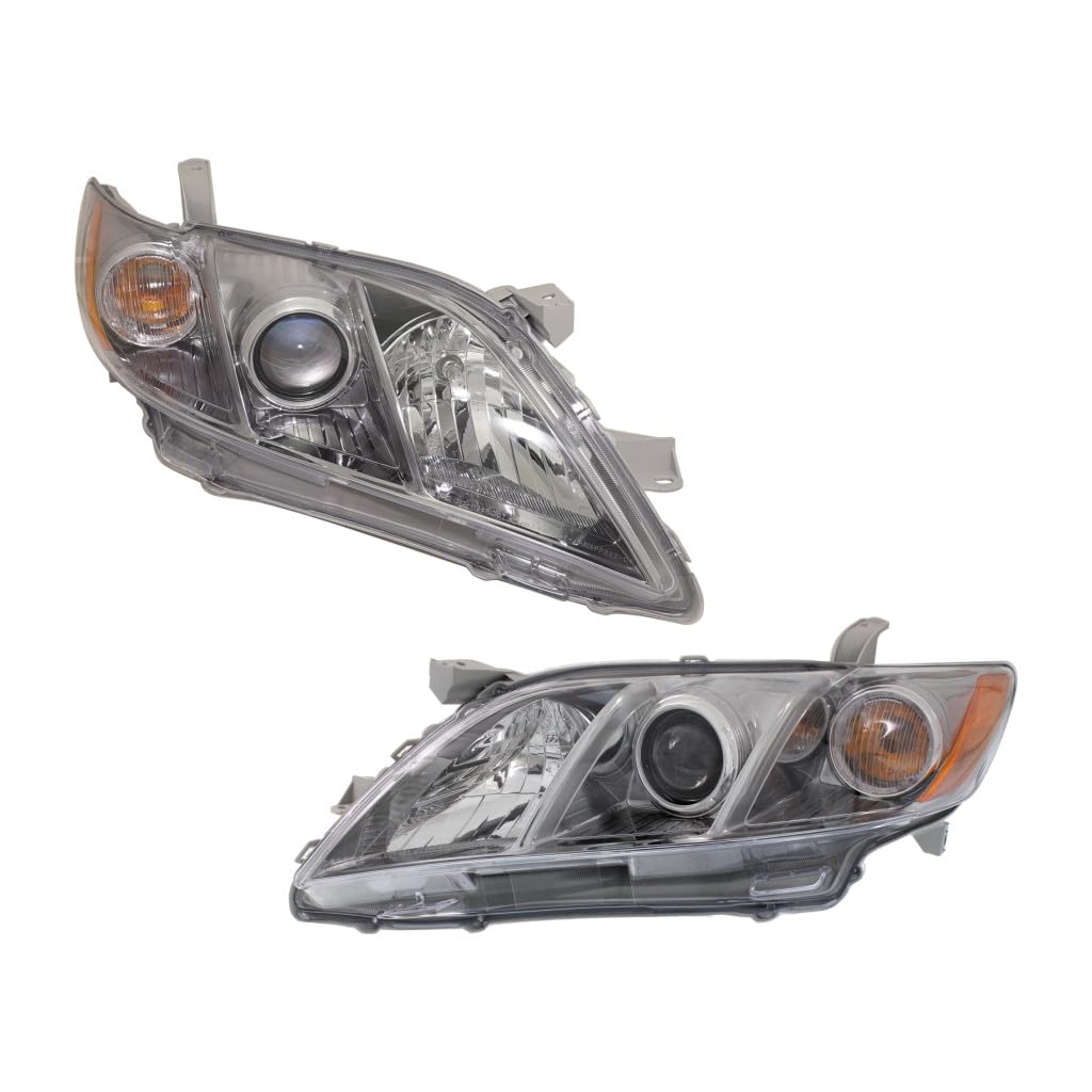 Toyota Camry 2007-2009 Headlights Driver And Passenger Side Pair With Bulbs D81737