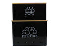 Vented Metal Vegetable Storage Bin Set of 2 with Wooden Lids R37171