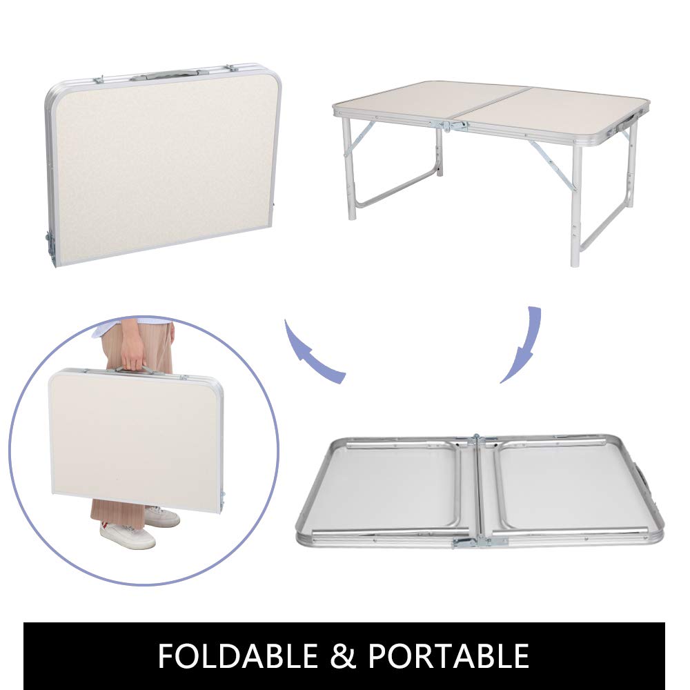 3FT Aluminum Folding Table with Carrying Handle C685