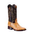 Ostrich Print Leather Western Boots Q2667