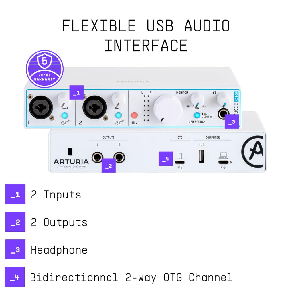 White USB Audio & MIDI Interface E40326