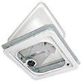 Birch White 14" 12V Radius Corner Vent with Pop Up Screen I541796