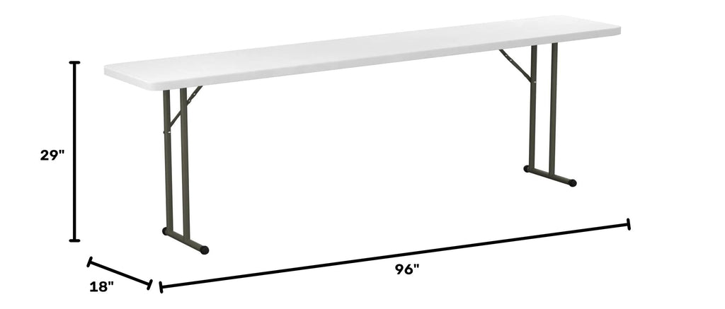 Granite White Heavy-Duty Blow Molded Plastic Folding Table T763
