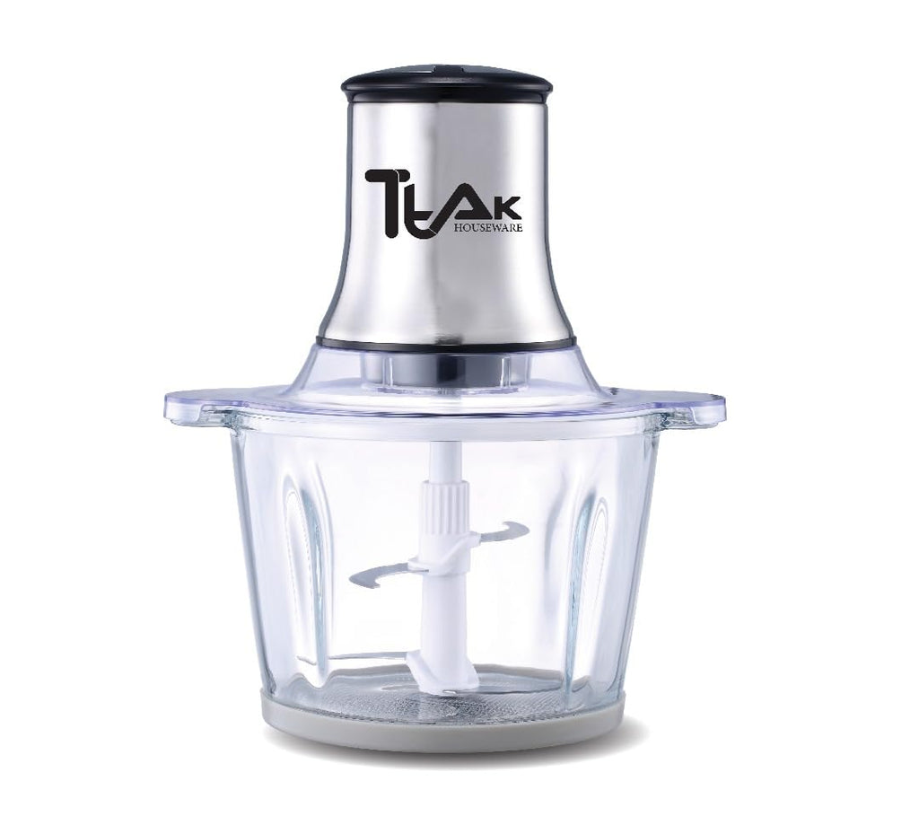Electric Food Chopper with 3L Glass Bowl, 300W Motor, 4 Blades Q484