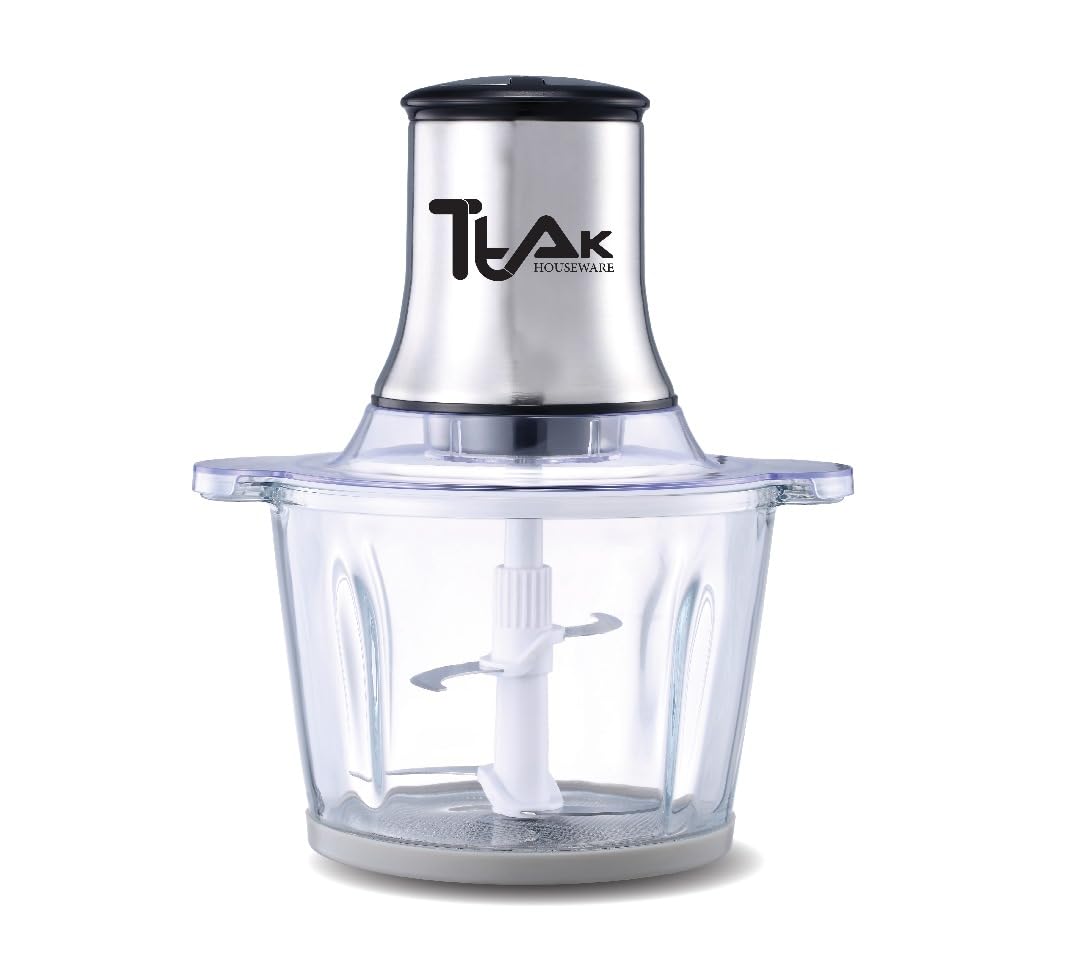 Electric Food Chopper with 3L Glass Bowl, 300W Motor, 4 Blades Q484