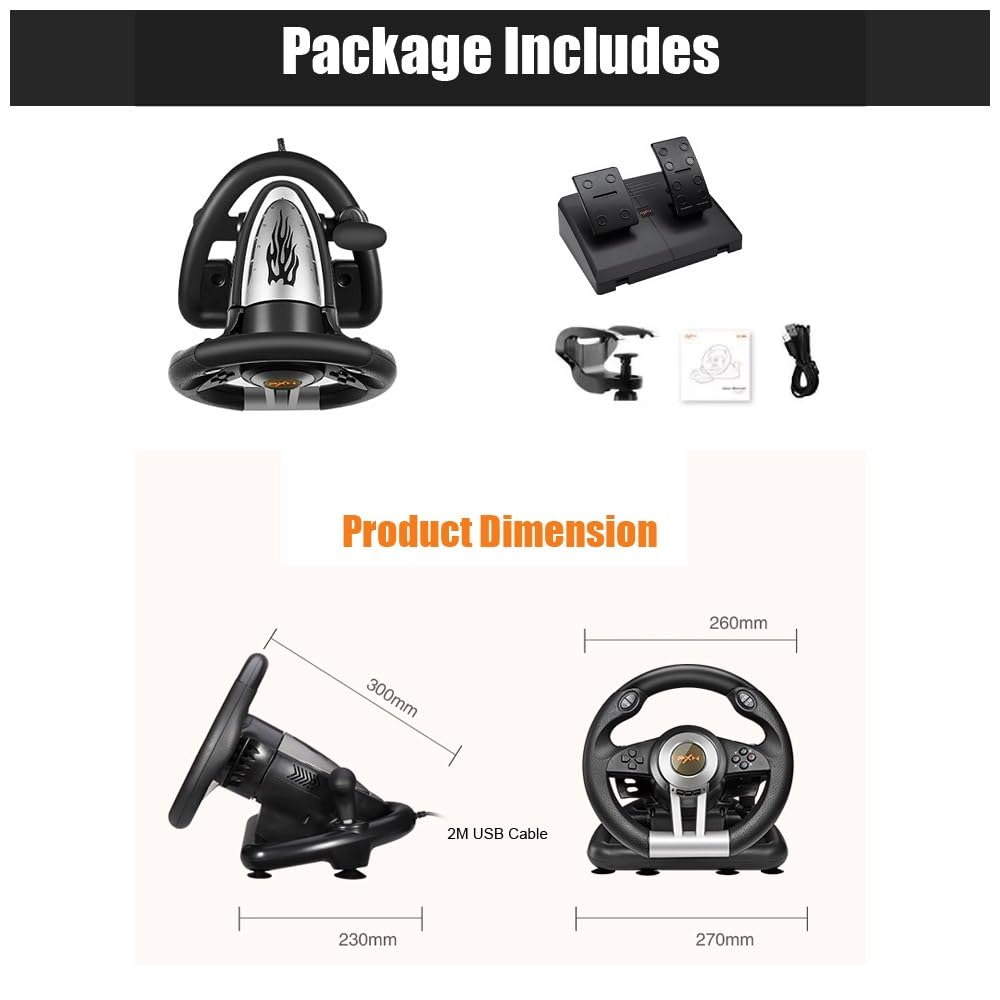 PC Racing Steering Wheel Q6735