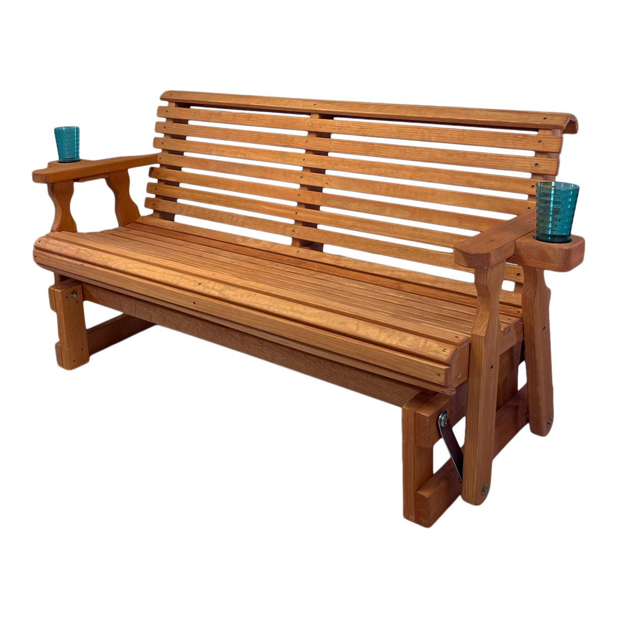 Heavy Duty Roll Back Porch Glider with Cupholders C107045