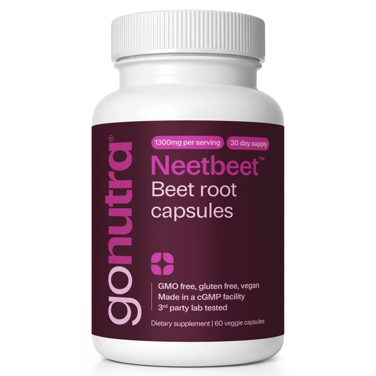 Organic Beet Root Capsules 1300mg 60ct L68596