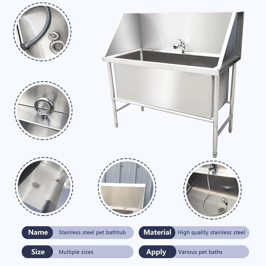 Stainless Steel Pet Grooming Bath Tub Y6327