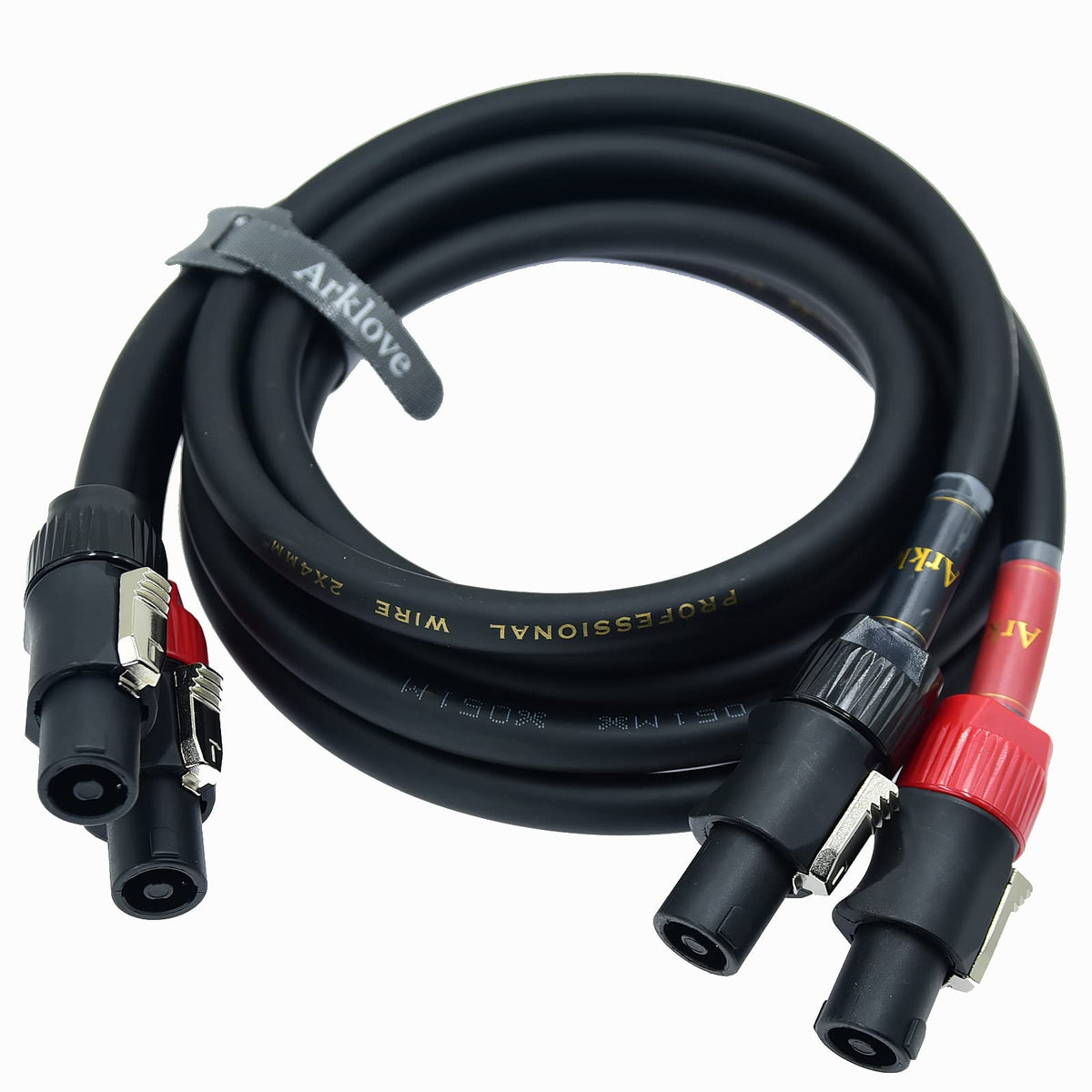 Heavy Duty 2Pack Speakon to Speakon Male Speaker Wire Cable 12awg 15ft V41884