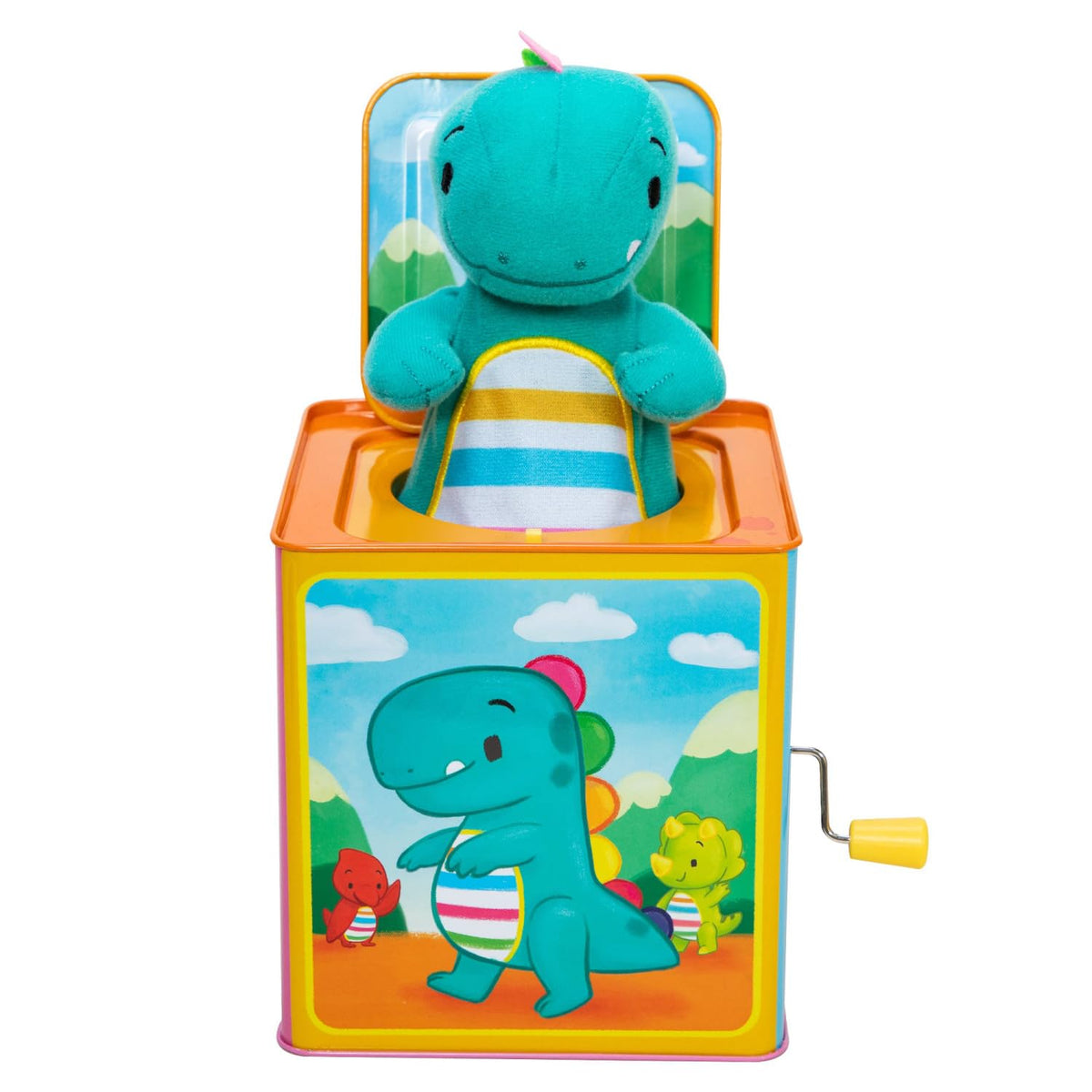 Baby Dino Jack in The Box Tin Musical Popping Toy Z6550