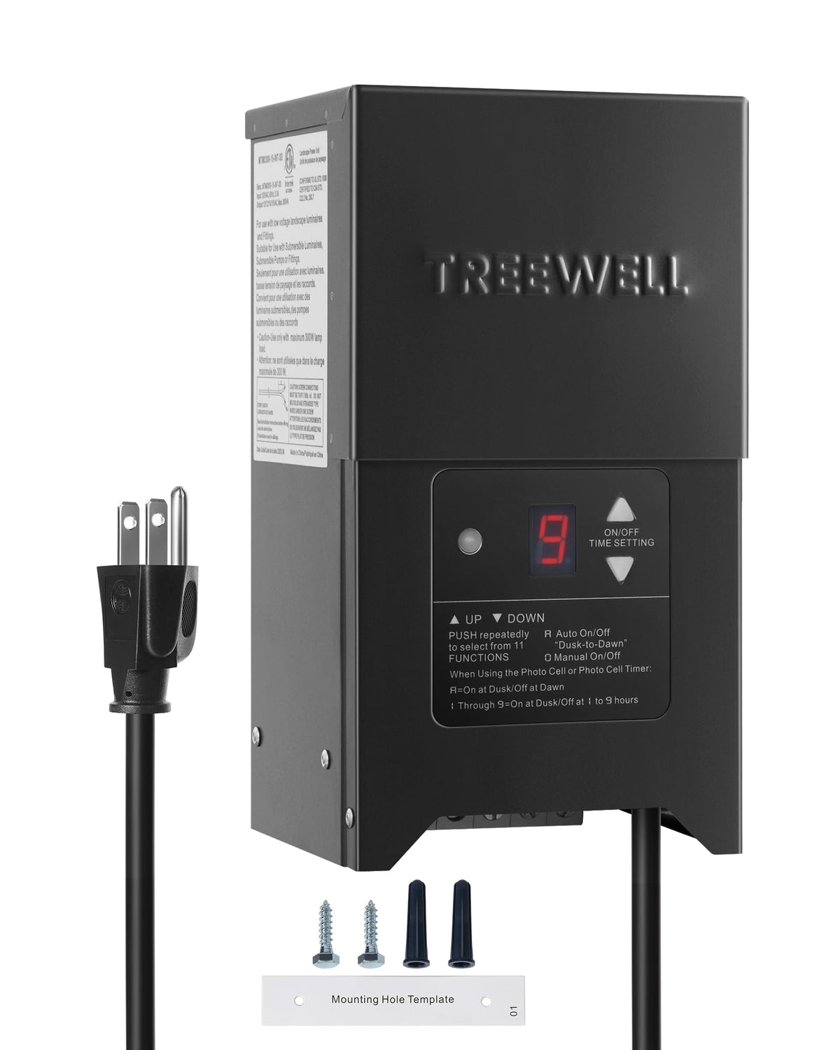 300W Low Voltage Landscape Transformer Stainless Steel Waterproof Y224