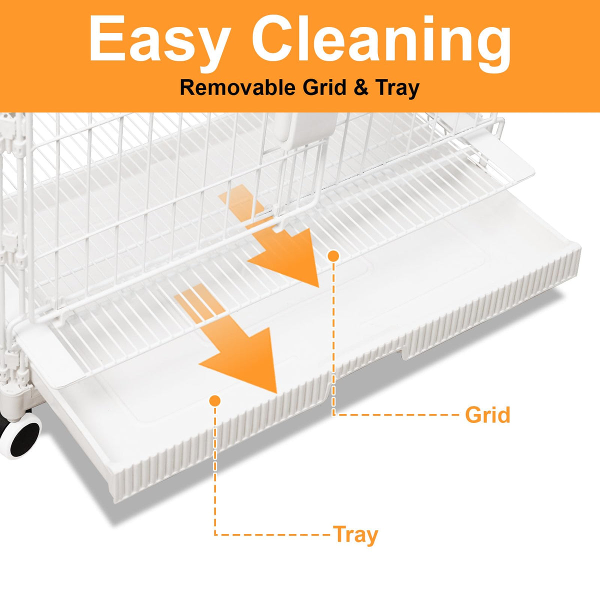 24 Inch White Puppy Crate X559