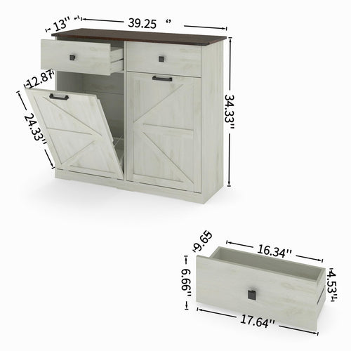 20 Gallon Tilt Out Trash Can Cabinet D743