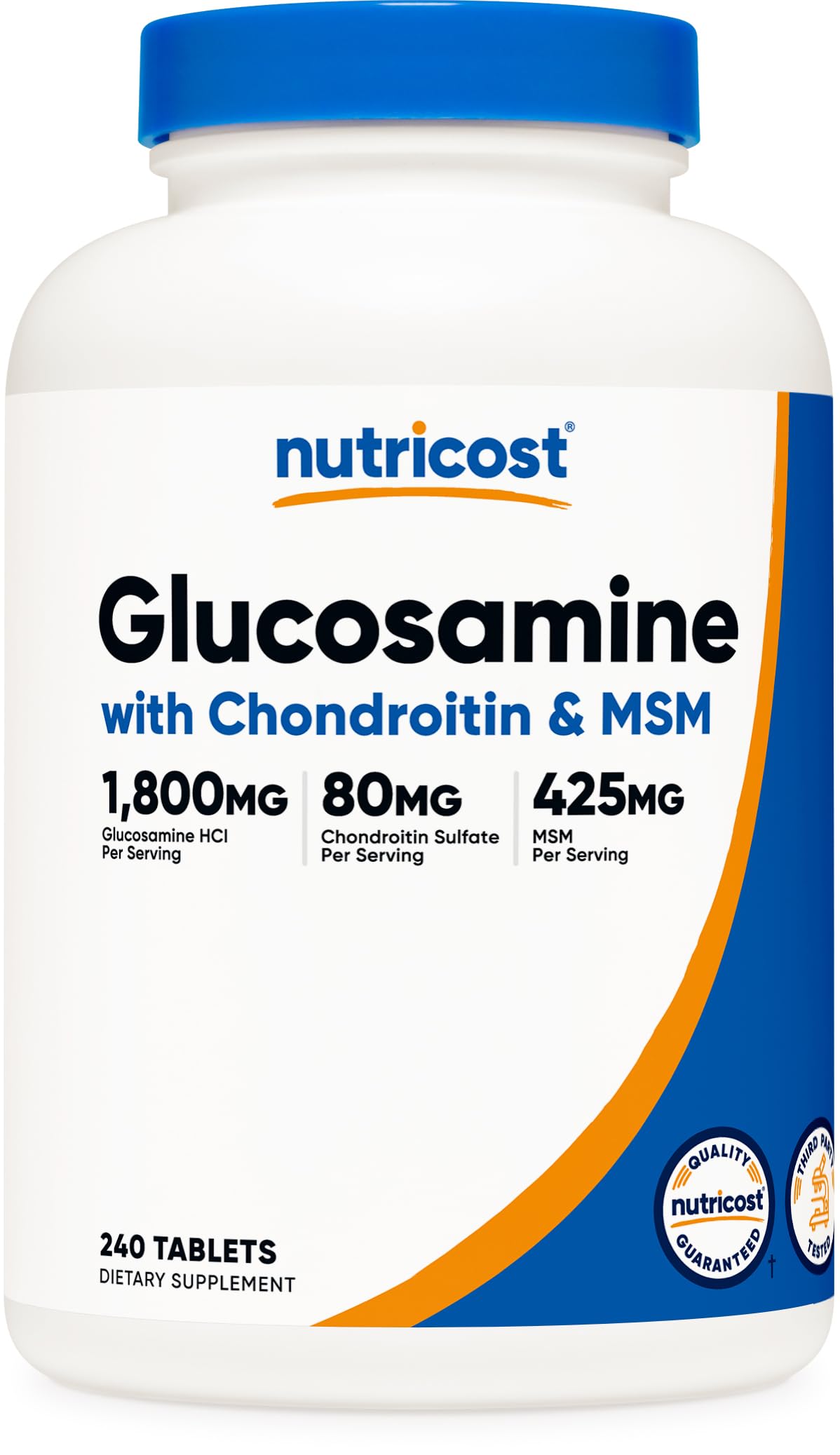 Glucosamine 1800mg with Chondroitin & MSM, 240 Tablets V749891