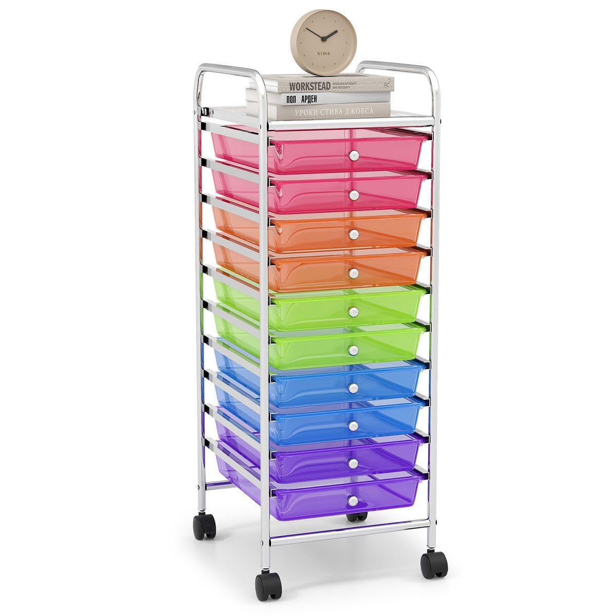 10 Drawer Rolling Storage Cart C535