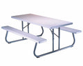 Folding Picnic Table 6 Feet White Granite C20687