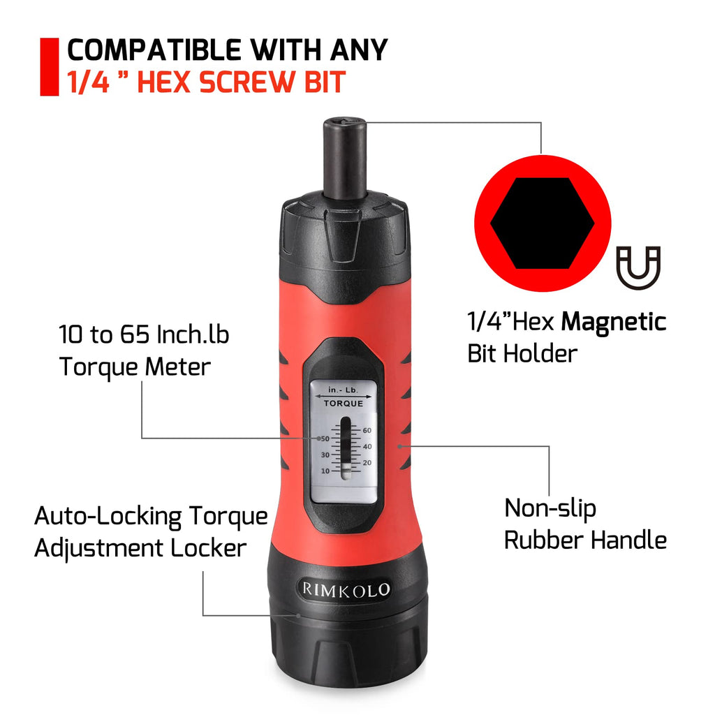 Torque Screwdriver Wrench Set with 29 S2 Alloy Bits & 5 Drive Sockets H776179