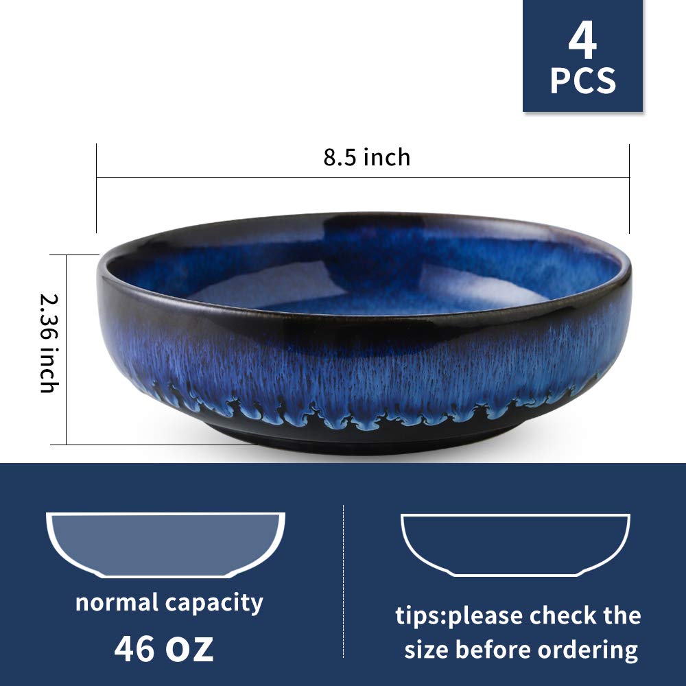 46 OZ Ceramic Pasta Bowls Set of 4 S3322