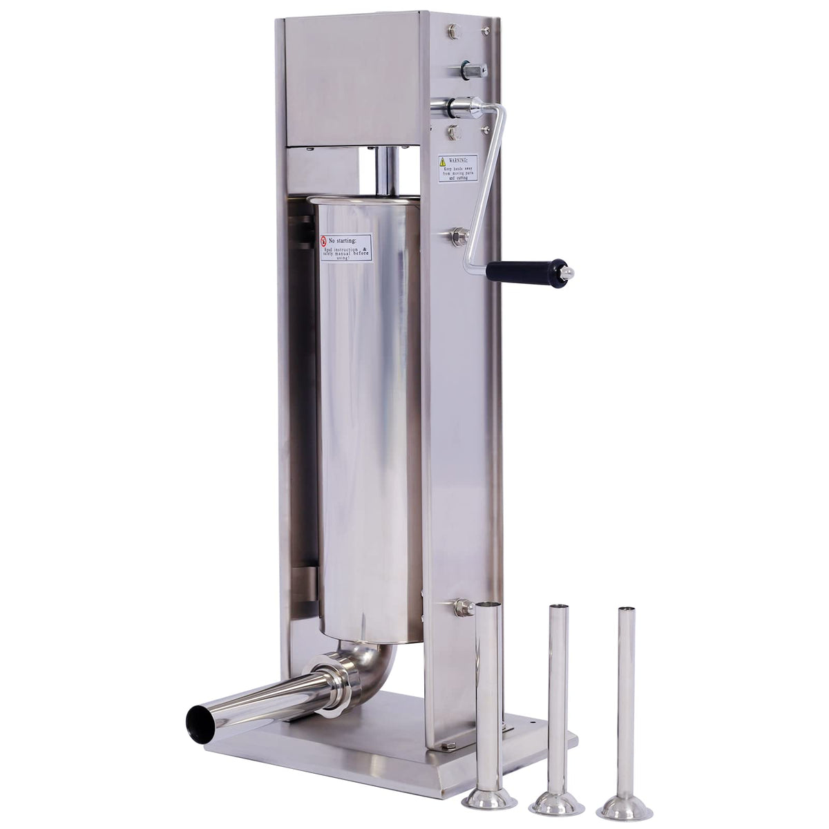 Stainless Steel 15LB Sausage Stuffer with 4 Stuffing Tubes W460