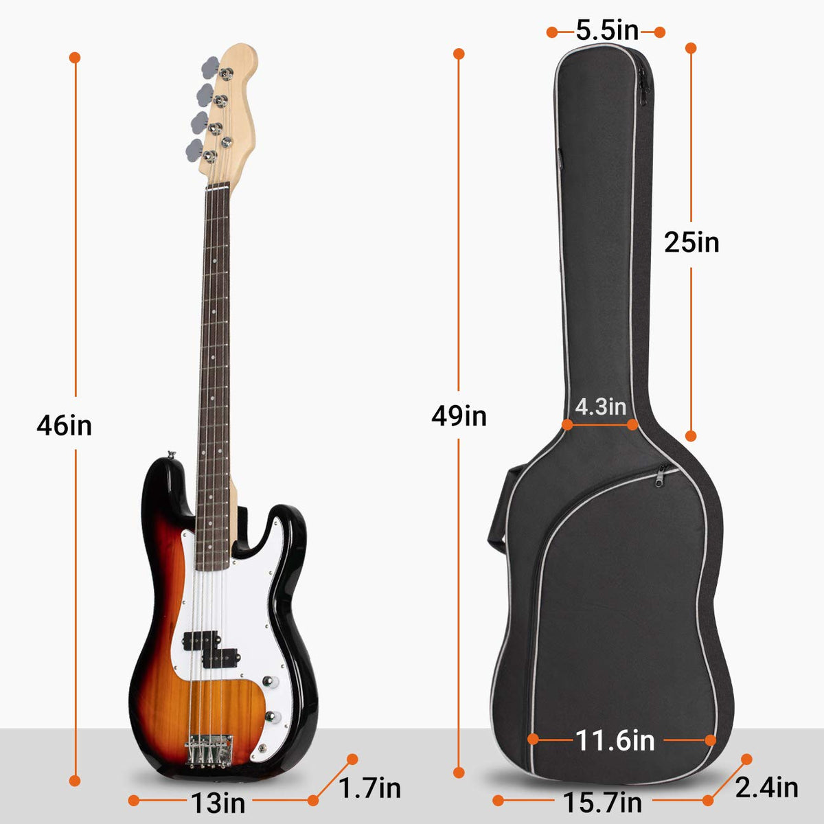Electric Bass Guitar Gig Bag R457