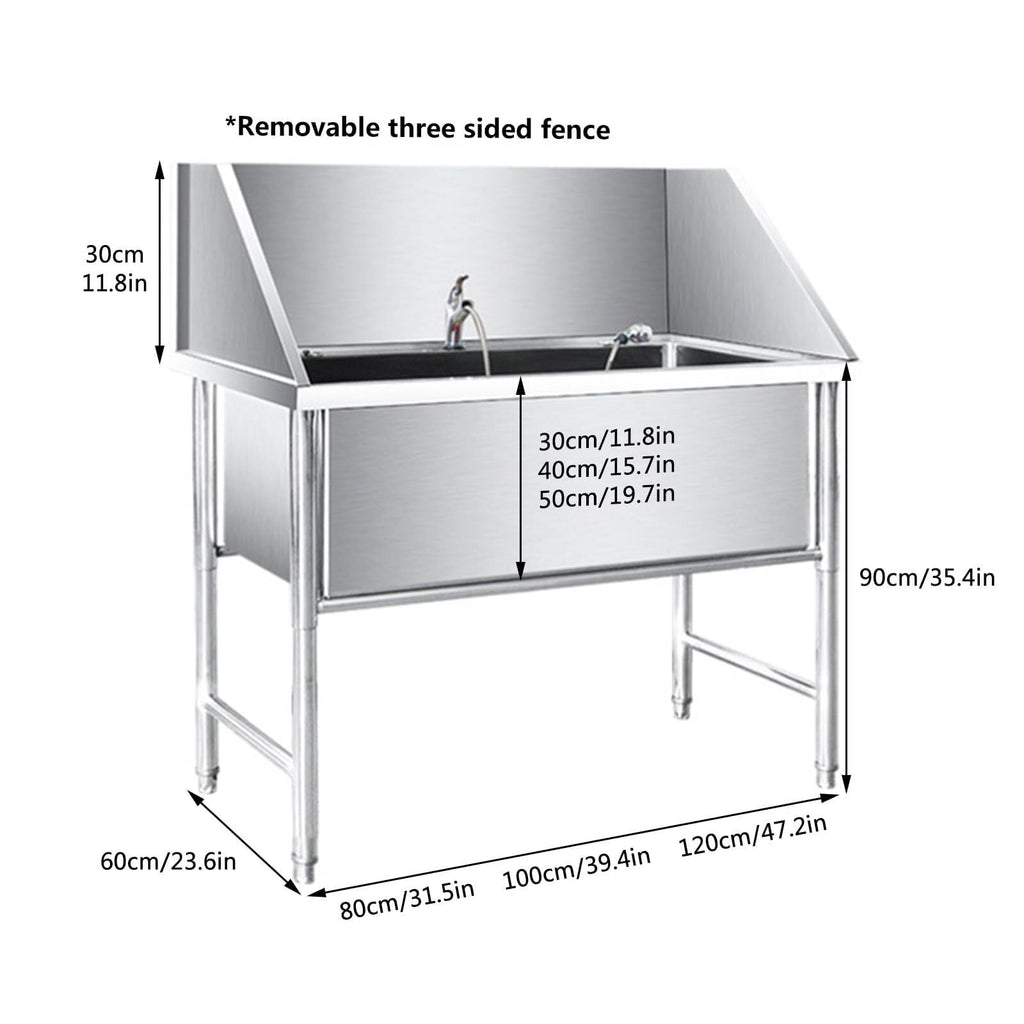 Stainless Steel Pet Grooming Bath Tub Y6327