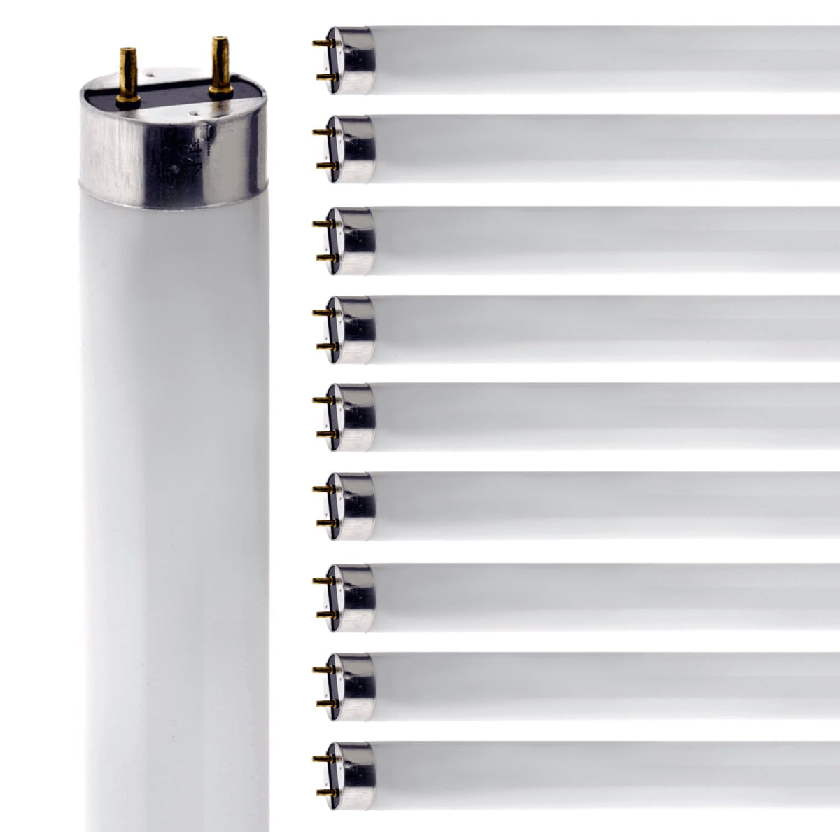 24 Inch T8 Fluorescent Tube Light Bulb 17W 2700K Warm White G13 Bi-Pin Base Pack of 10 H4336