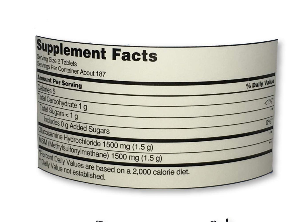 Glucosamine with MSM 375 Tablets K809904
