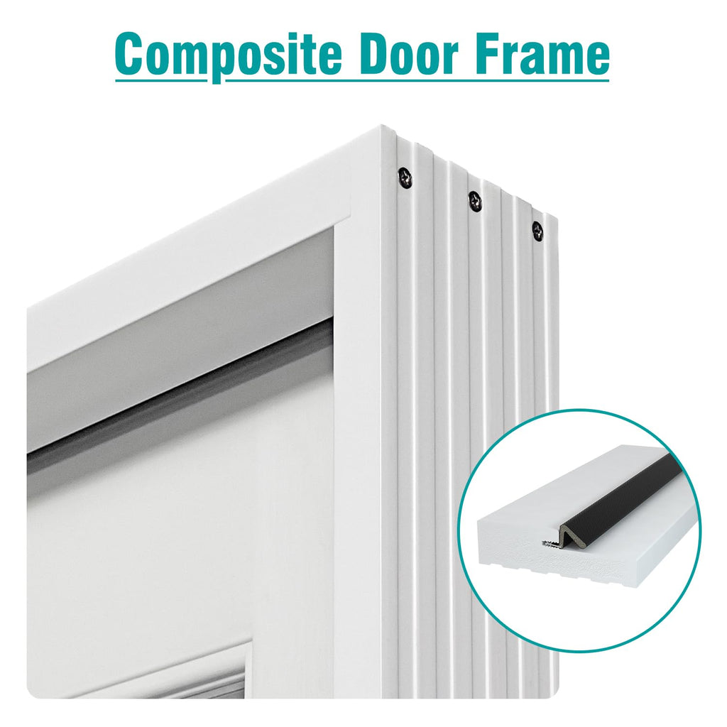 White Fiberglass Prehung 36" x 80" Entry Door B462202