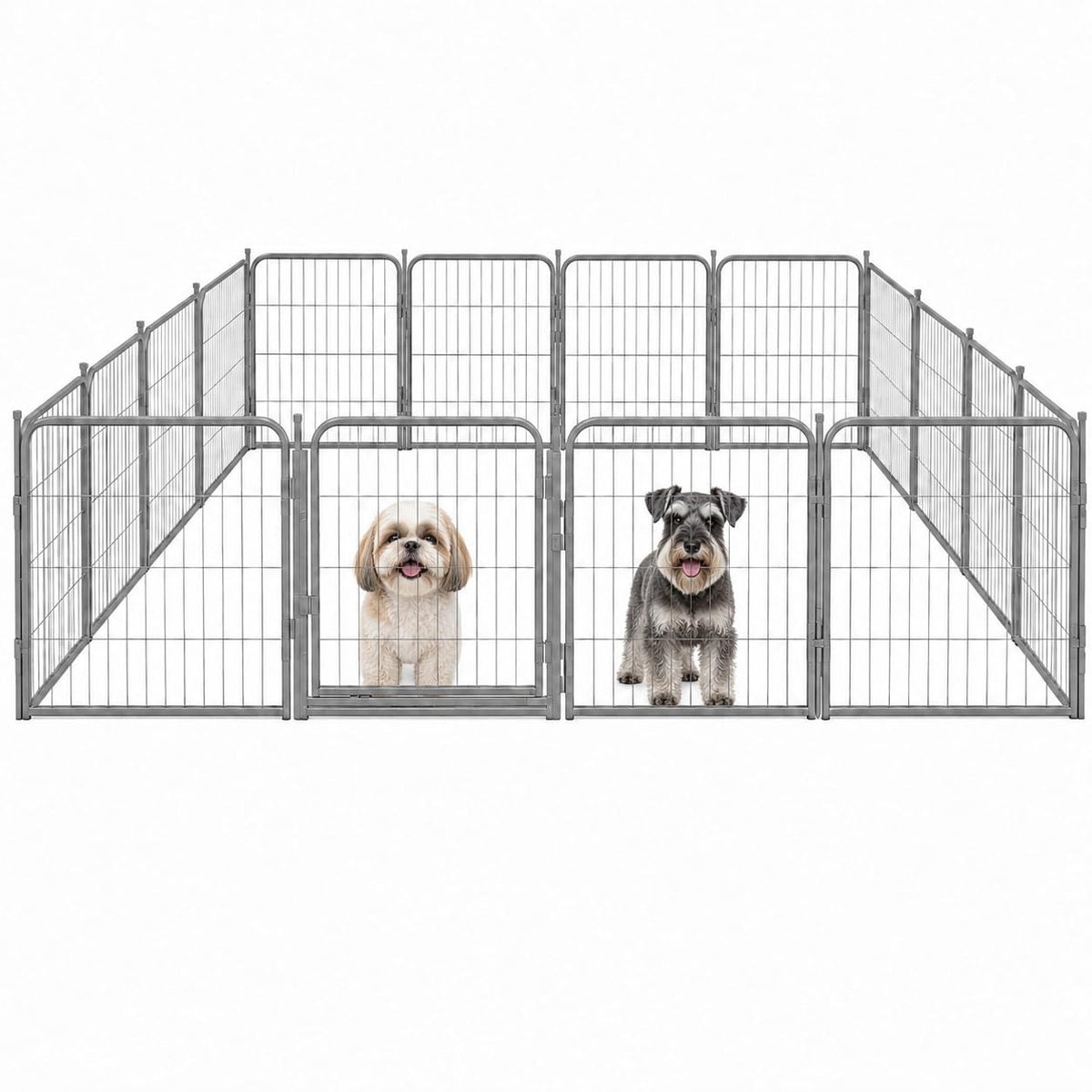 24 inch 16 Panels Heavy Duty Metal Portable Pet Playpen with Gate D950