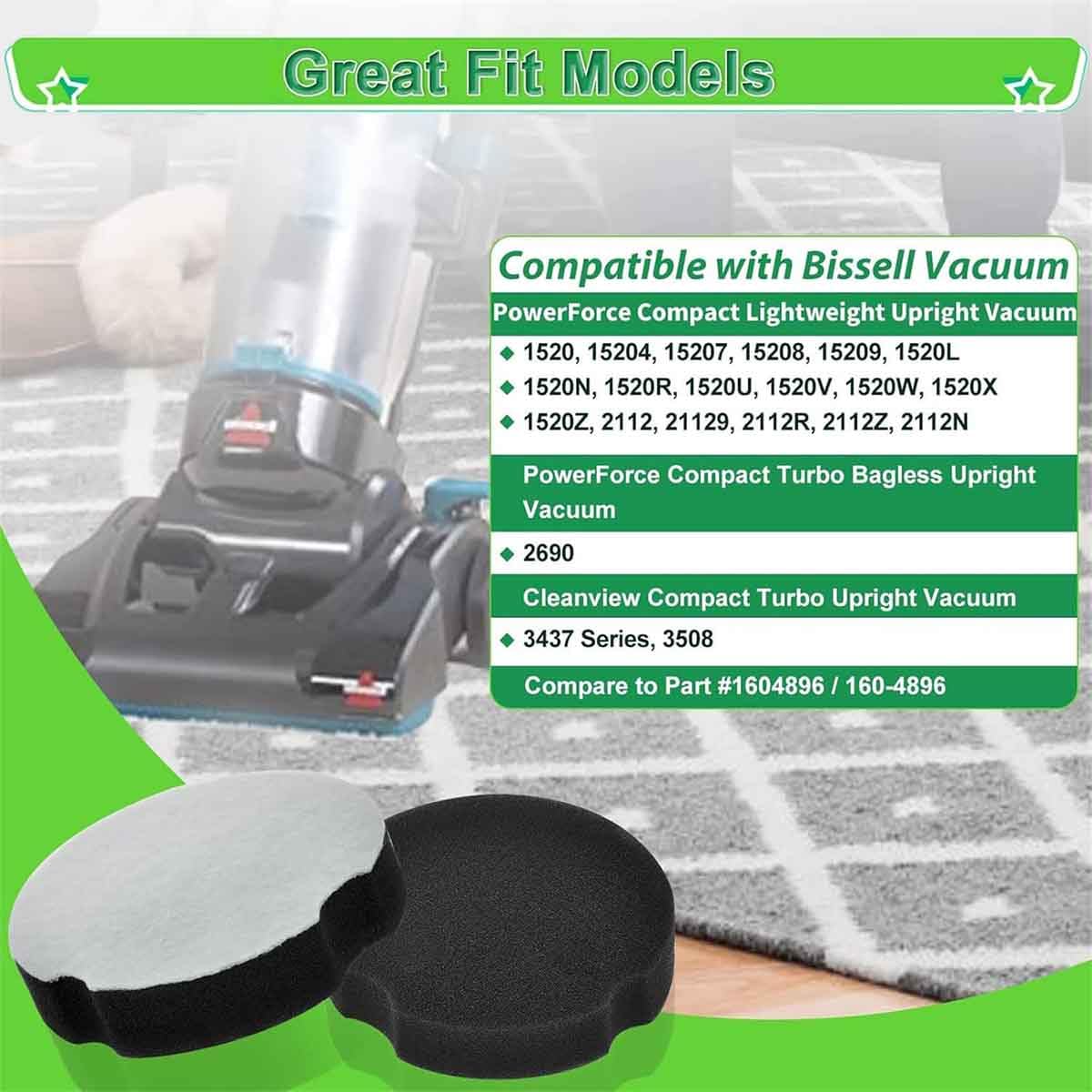 4 Pack Vacuum Cleaner Filter Replacement T647