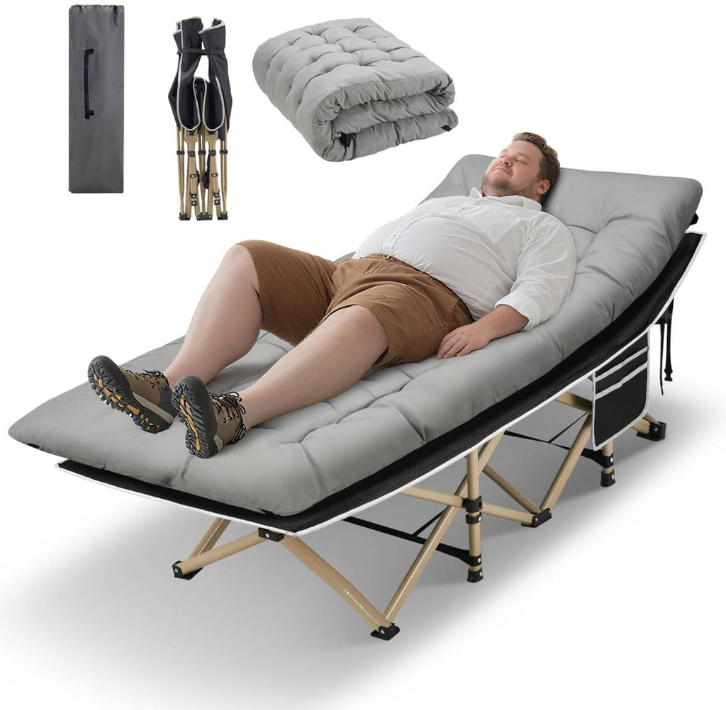 Folding Camping Cot with Mattress and Carry Bag Y286