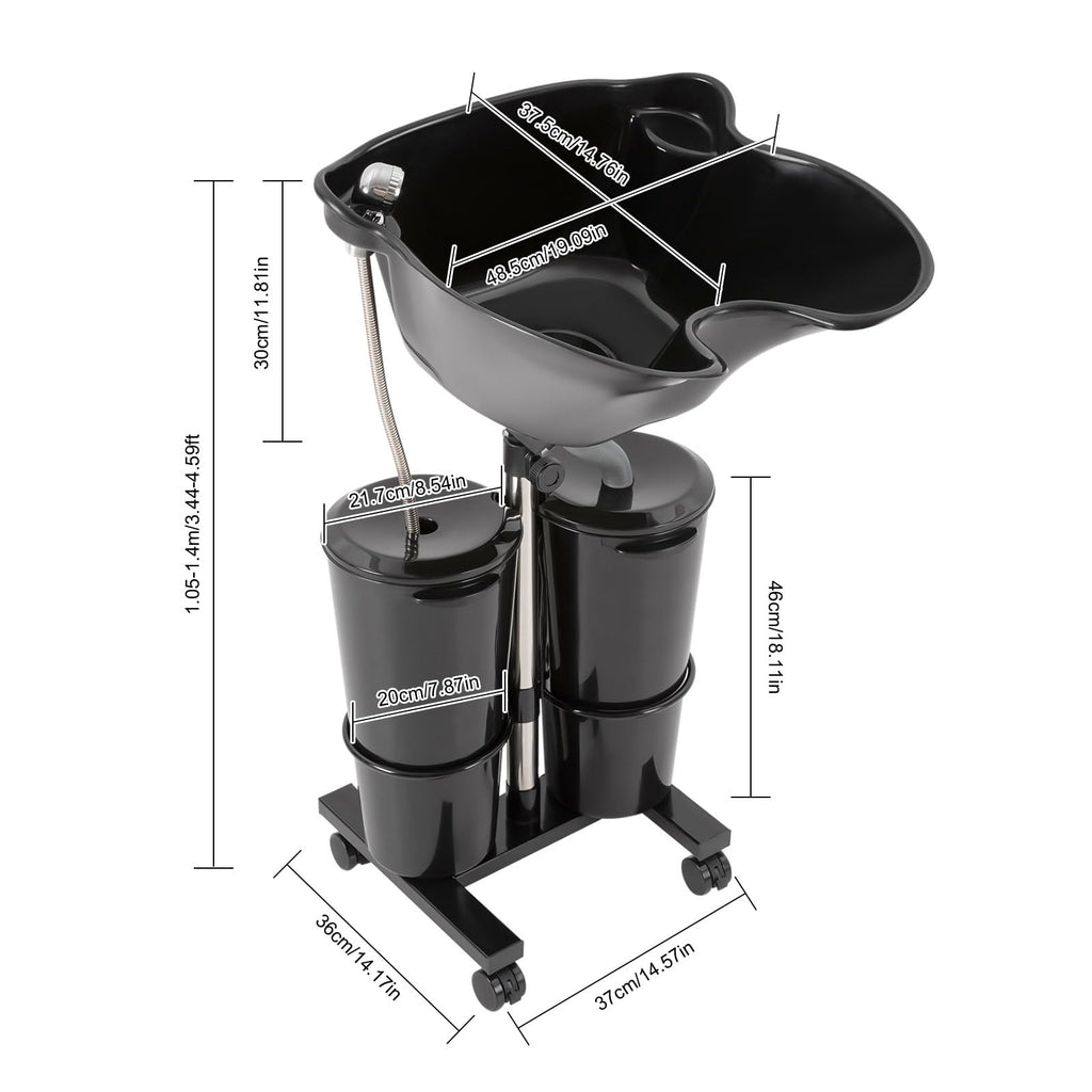 Portable Shampoo Bowl with Electric Pump and Foot Pedal P8340