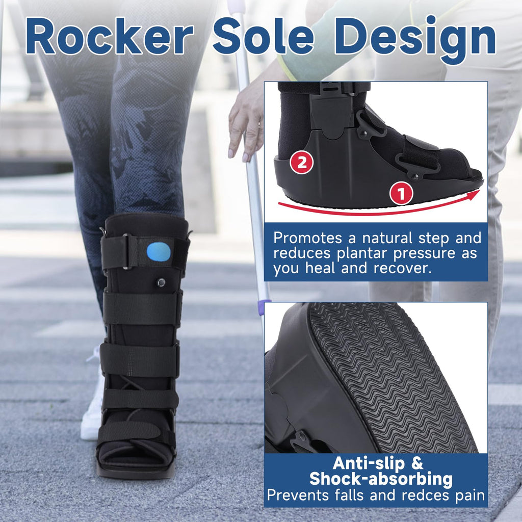 Black Small Tall Inflatable Walking Boot H51950