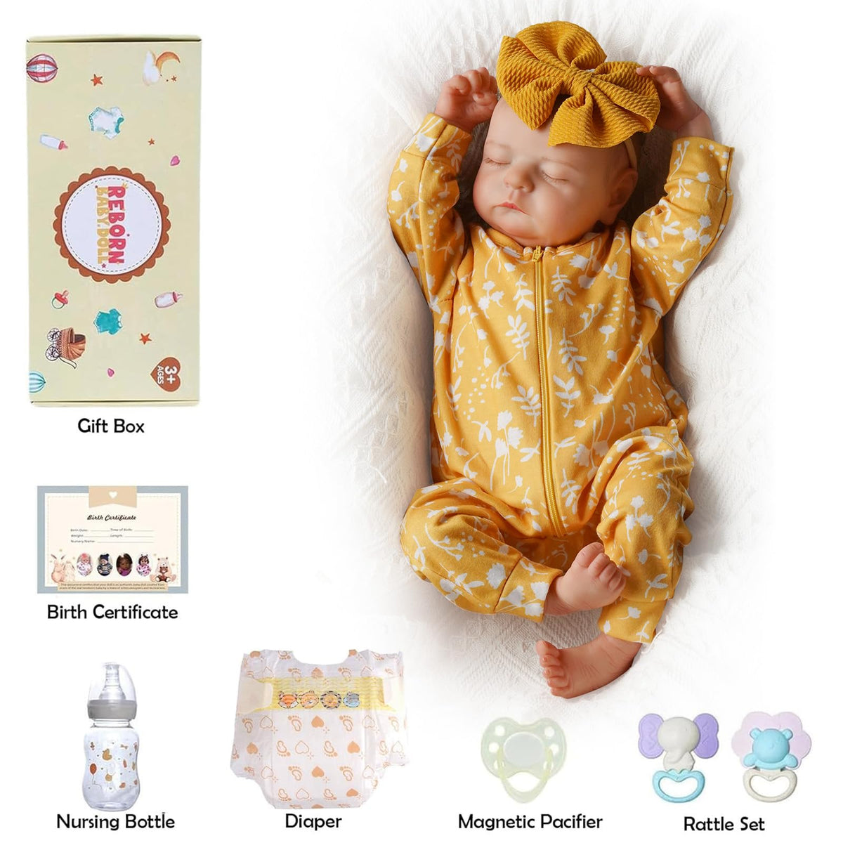 20 Inch Full Vinyl Reborn Baby Dolls Girl C42911