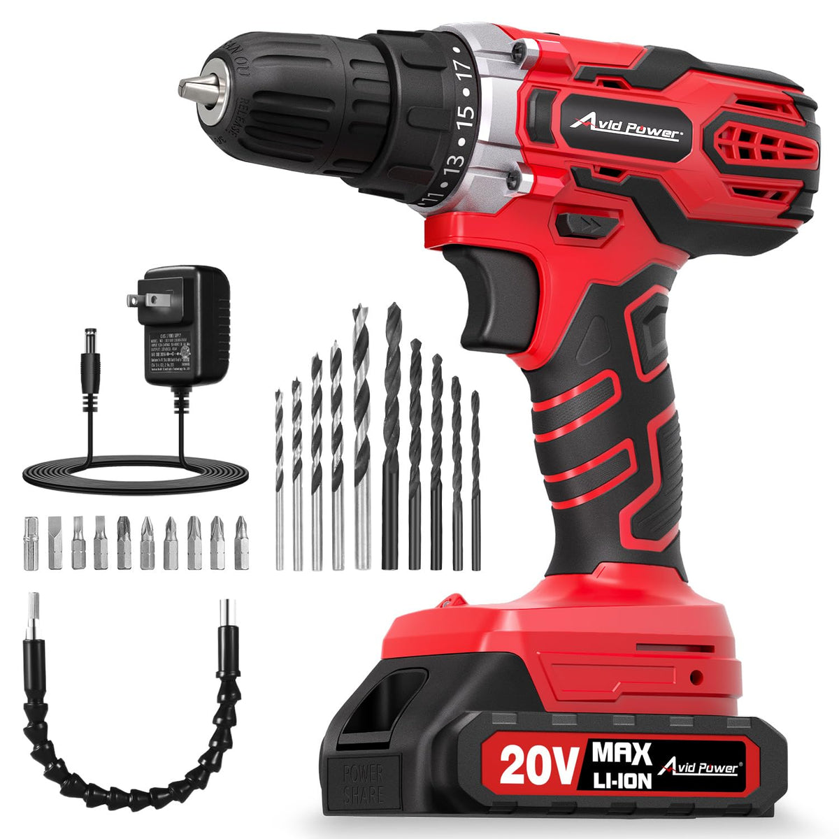 20V Cordless Drill Set with Battery & Charger R7239