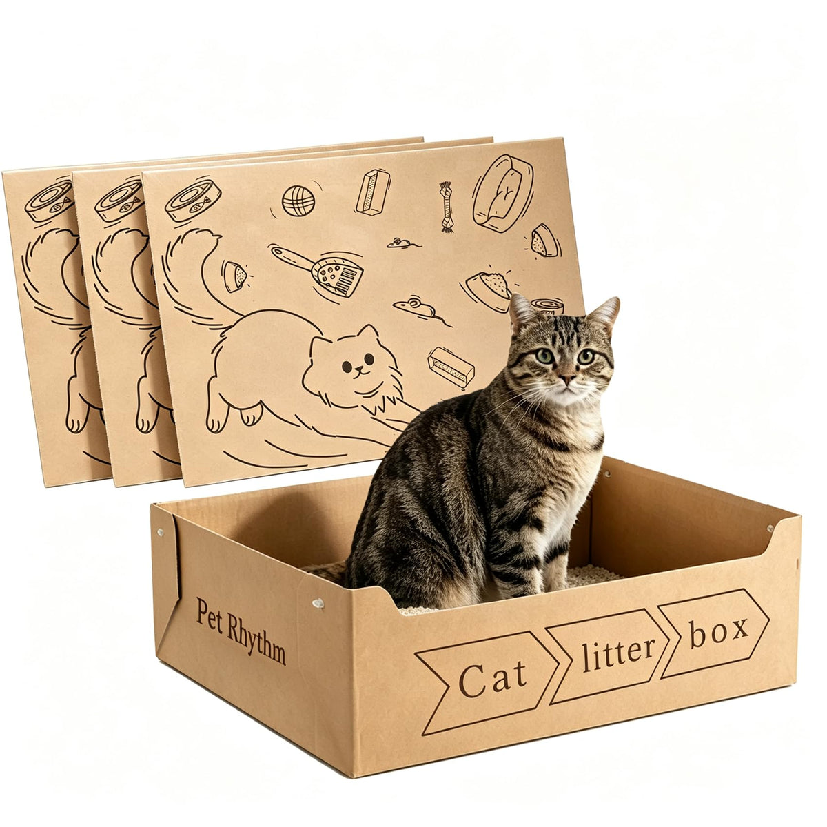 Disposable Cat Litter Box 3 Pack X47480