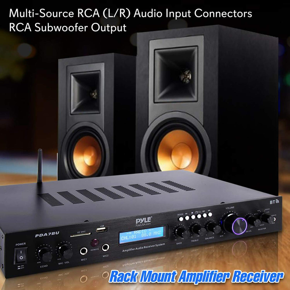 200 Watts 5 Channels Bluetooth Home Theater Amplifier T644315