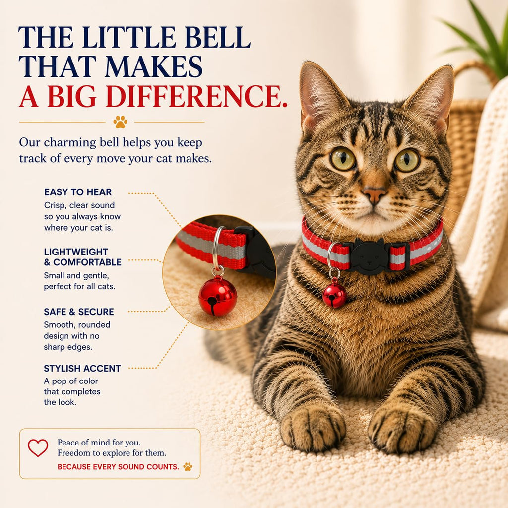 Reflective Breakaway Cat Collar with Bell 12-Pack N299