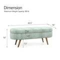 Cyan Boucle Storage Ottoman Bench K2818
