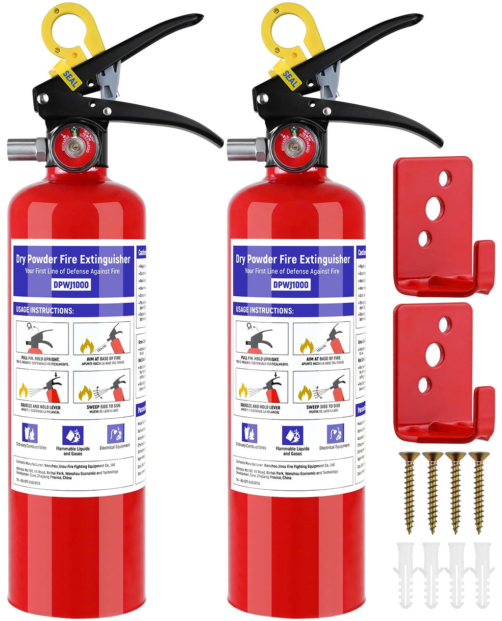 2 Pack 2.5 lb ABC Dry Chemical Fire Extinguisher R50439