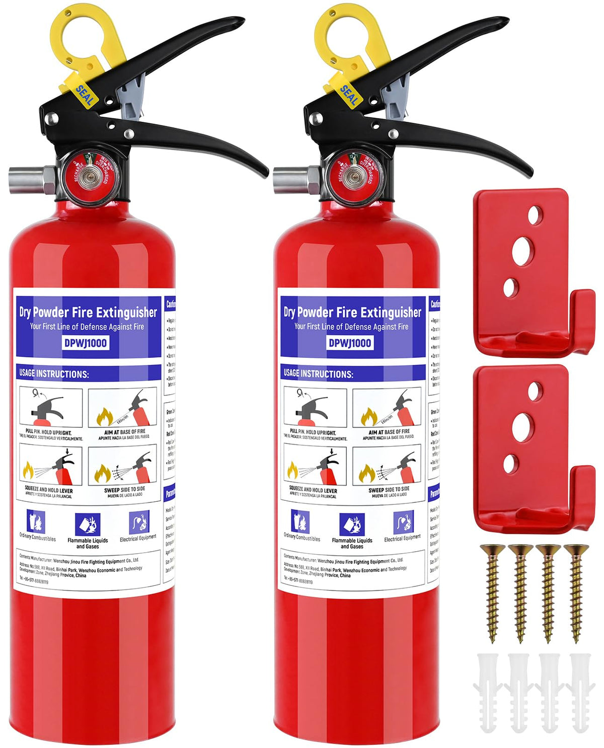 2 Pack 2.5 lb ABC Dry Chemical Fire Extinguisher R50439