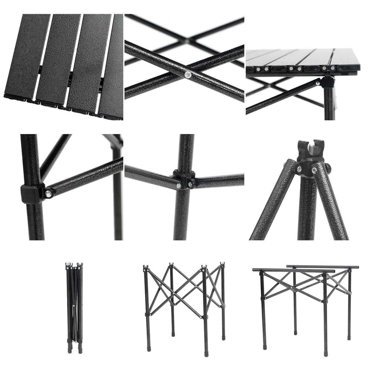Portable Aluminum Folding Camping Table with Carry Bag B46385