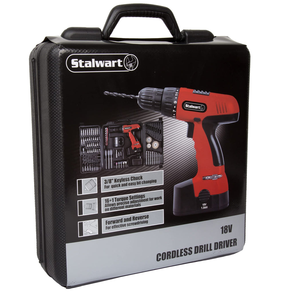 18V Cordless Power Drill Set 89-Piece Kit with Battery and Charger I194