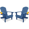 Adirondack Chairs Set of 2 Plastic with Cup Holders N24310
